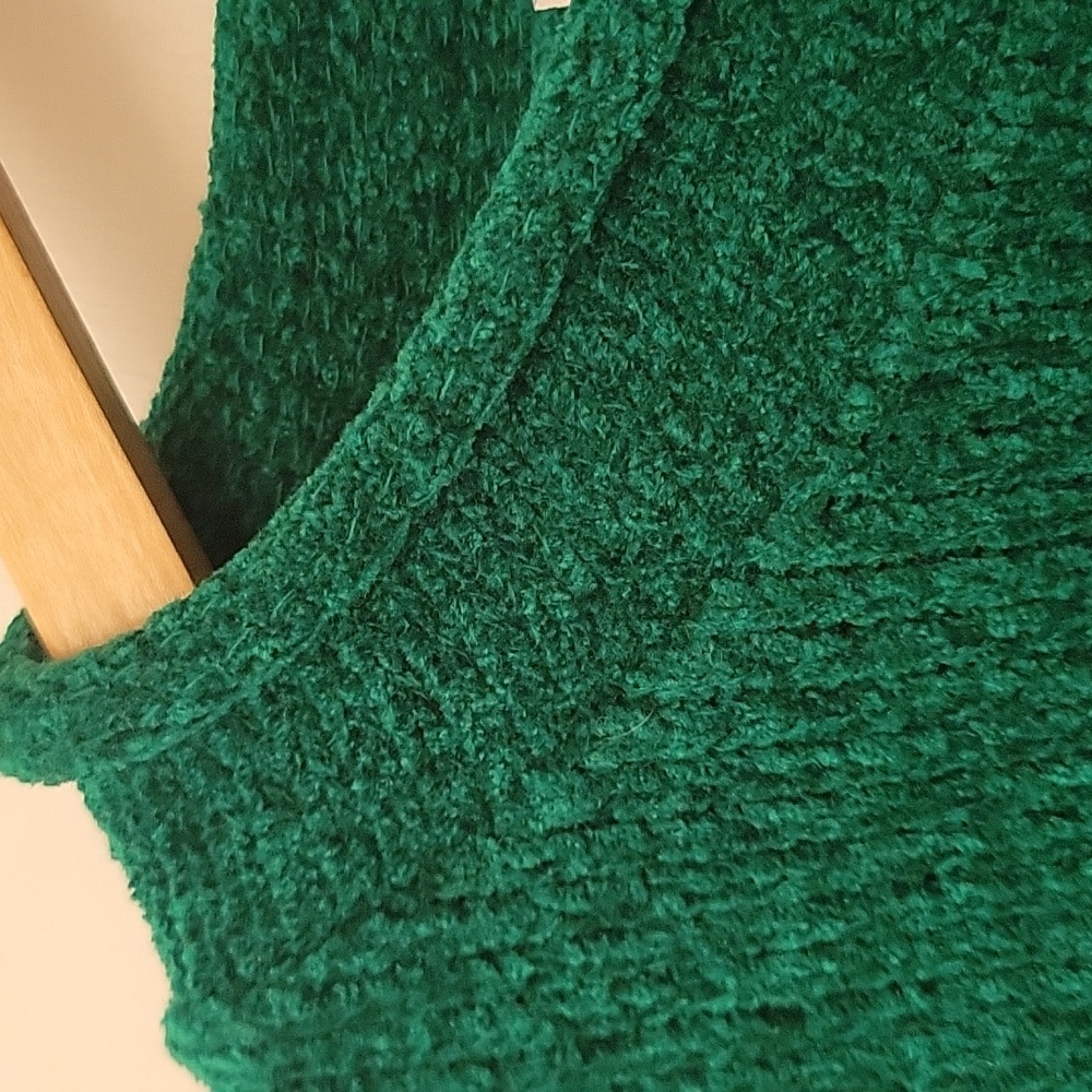 Diane Von Furstenberg Green Knit Sweater Acrylic New Long Sleeve Rolled Neck - Picture 14 of 14